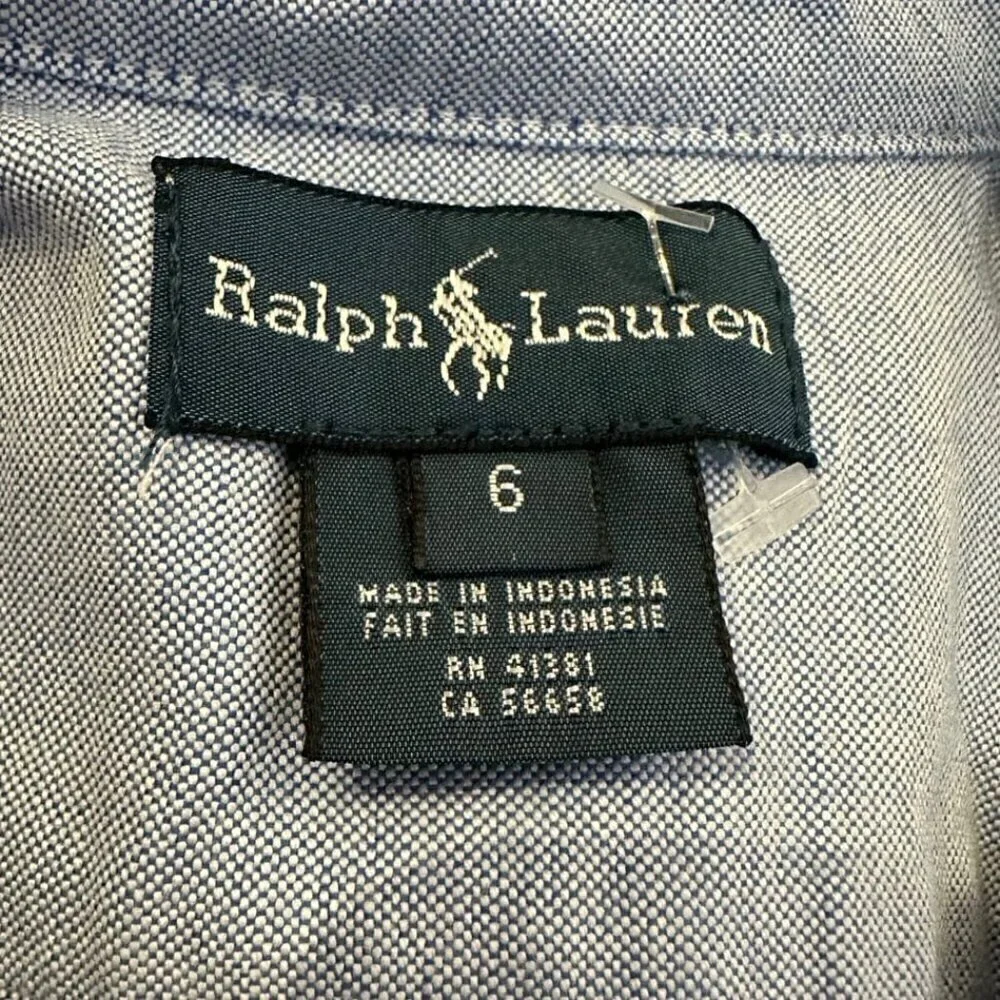 Ralph Lauren cotton twill large pony embroidered logo button front shirt